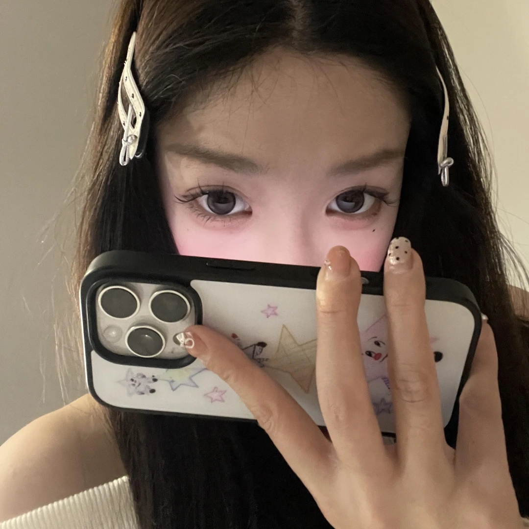 【奶油专属】韩系个性星星适用苹果16pro女iphone15肤感玻璃手机壳