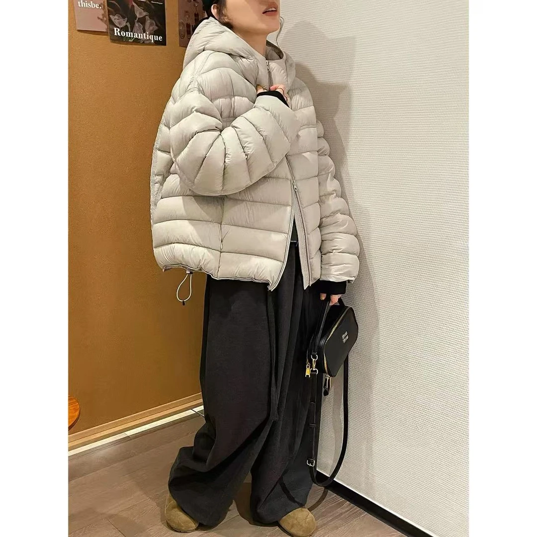 DUCURNO排骨羽绒服女冬季2025新款休闲轻薄保暖百搭通勤短款外套