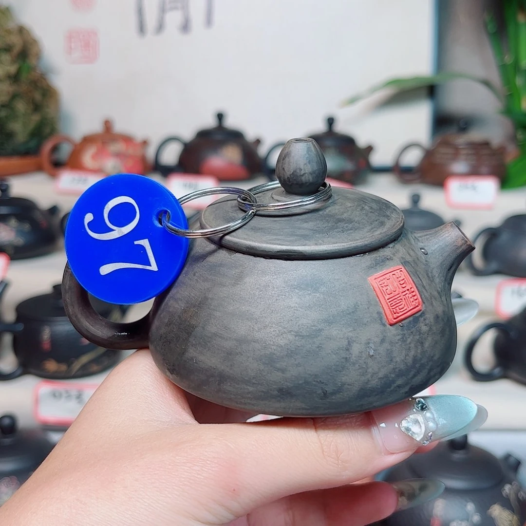 120毫升微微瑕纯手工手磨短嘴石瓢壶