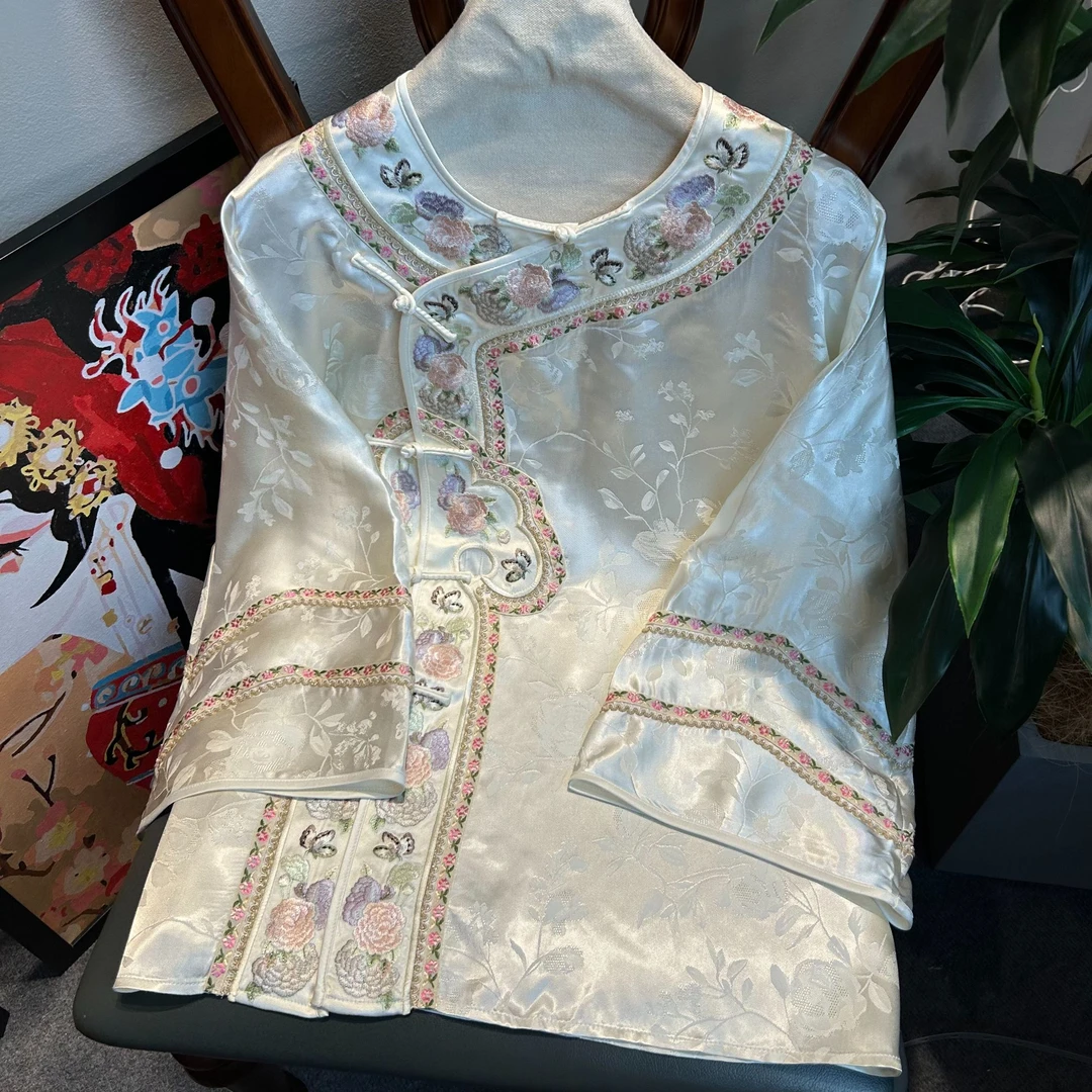 【悠然】汉服网红新中式夏季复古长款日常重工2531