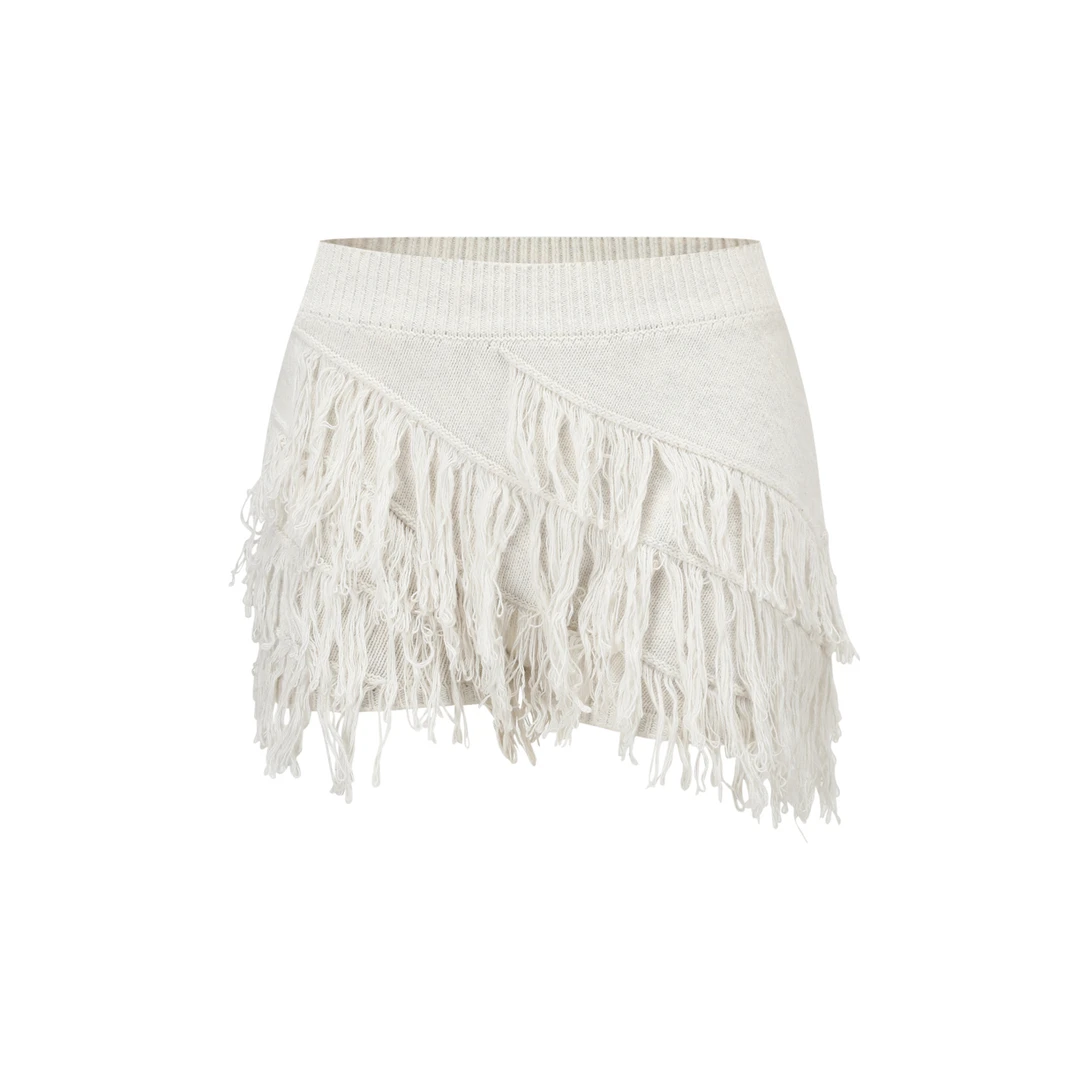Knit Shorts 针织流苏短裤