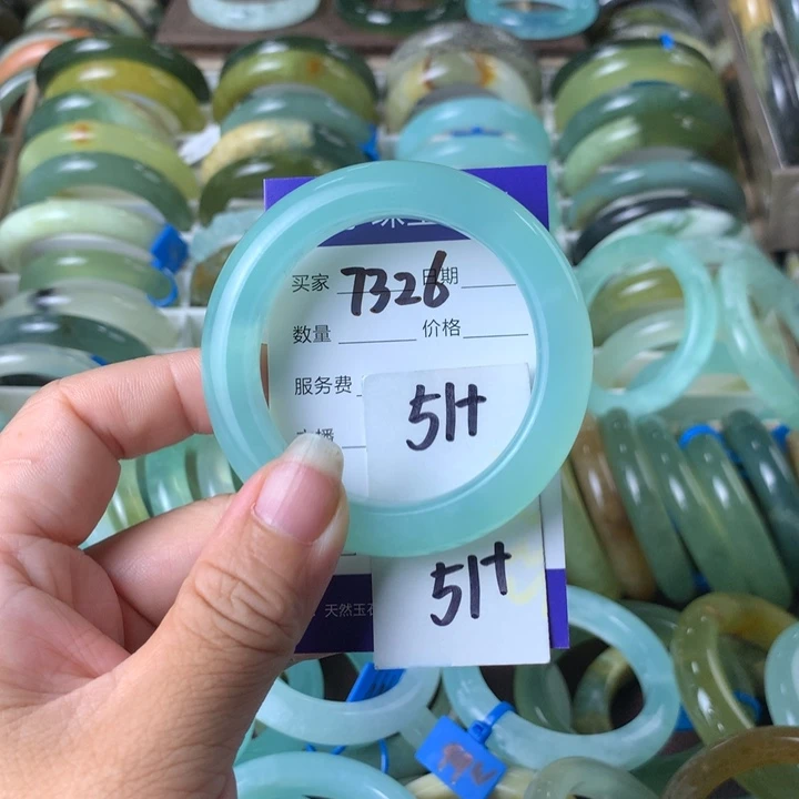未镶嵌蛇纹石玉手镯7326