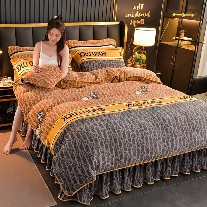 云绒四件套一马当先（被套200*230cm床单235*250cm枕套48*74一对））