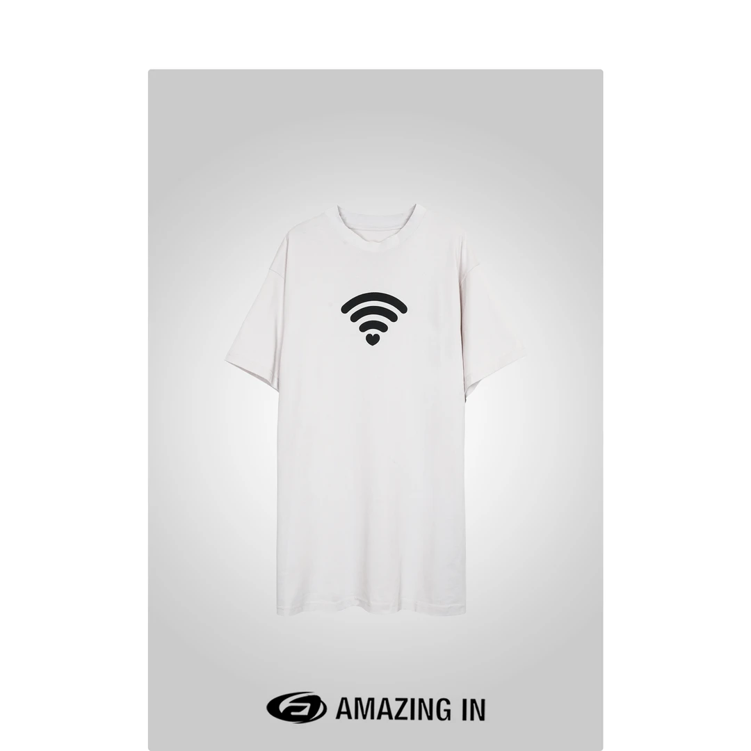 AMAZING IN 100棉宽松休闲百搭印花短袖T恤女 A240716-XGJ-33235