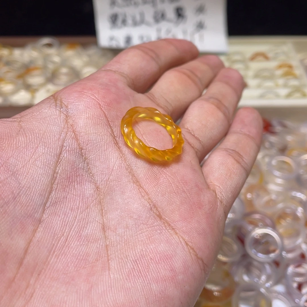 玛瑙/玉髓未镶嵌戒指64号港12
