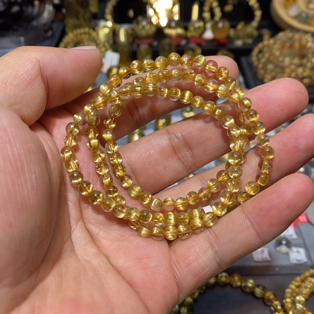 未镶嵌水晶手链钛晶板钛顺发猫眼多圈5➕