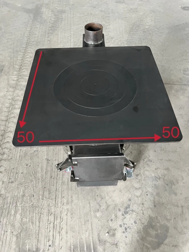 新型方面柴火炉家用特厚加烤箱带万向轮农村室内户外气化炉炉子