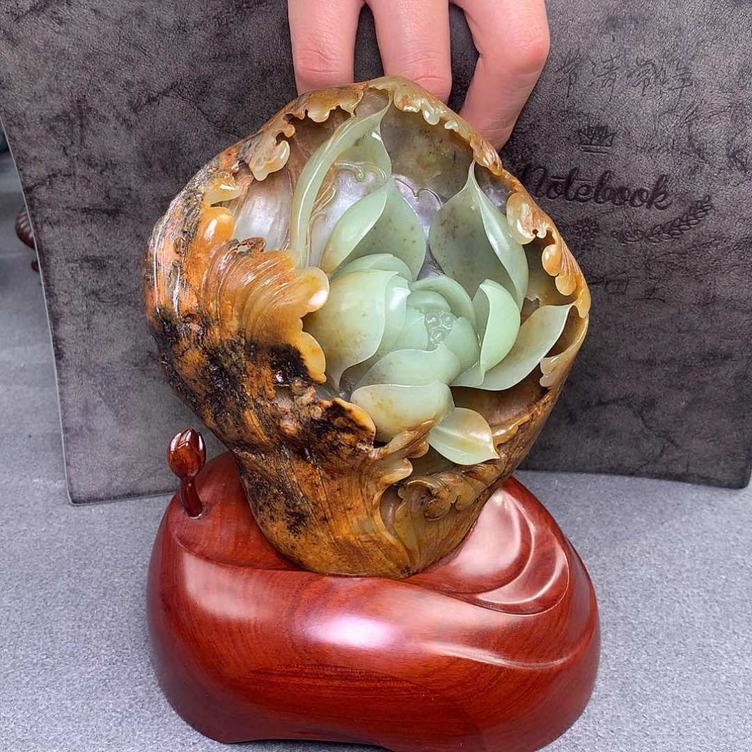 和田玉未镶嵌摆件