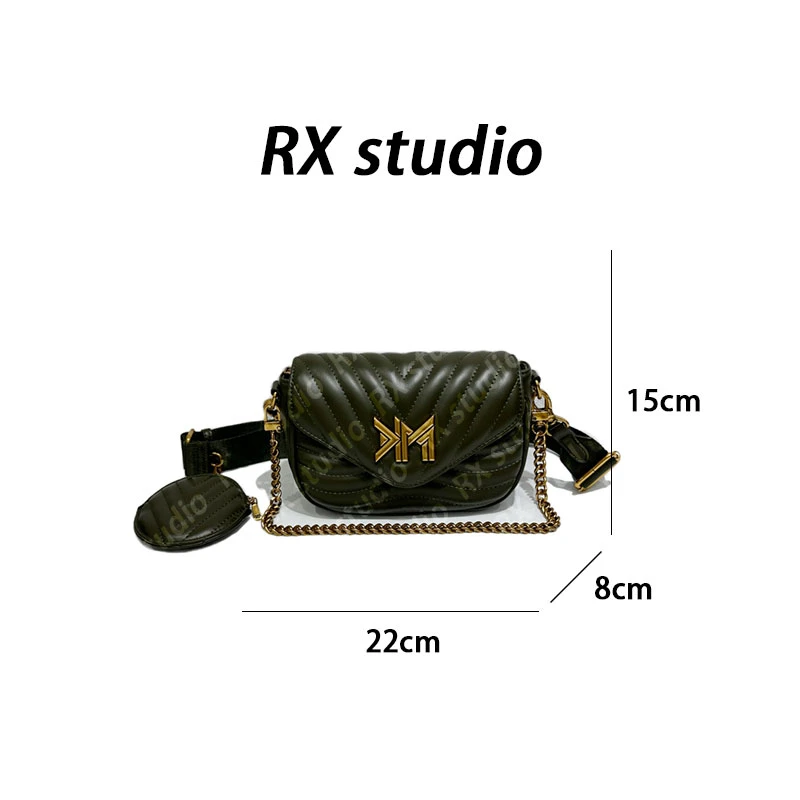 【母亲节礼物】FES-9337-绿色RAIN.CUN轻奢小众时尚女士包