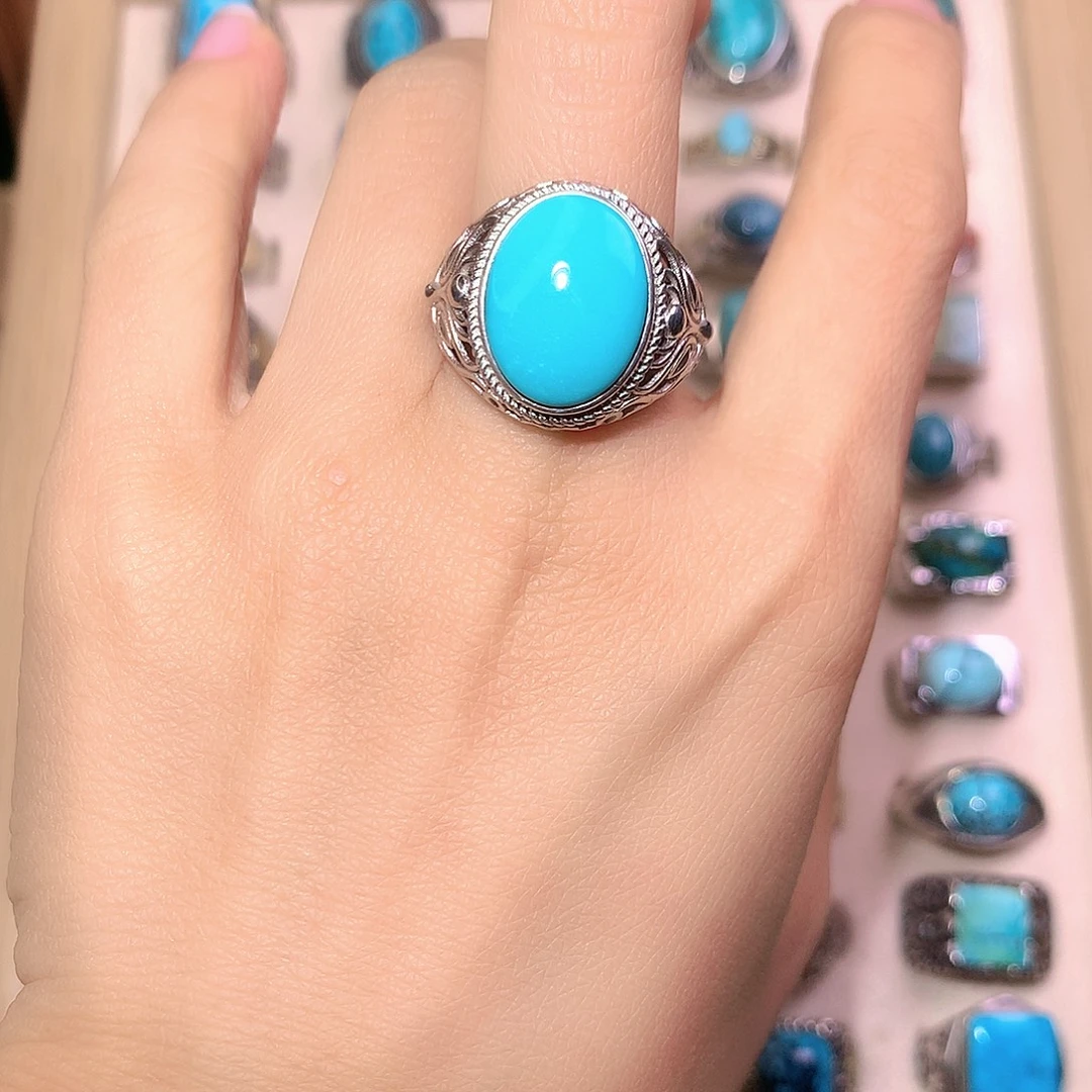 绿松石银S925镶嵌颈饰