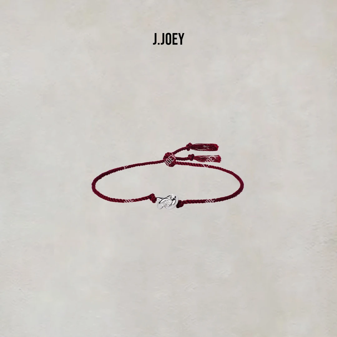 非金属布艺手链 J,JOEY 纯银红绳手工编织细绳时尚配饰品 B50602