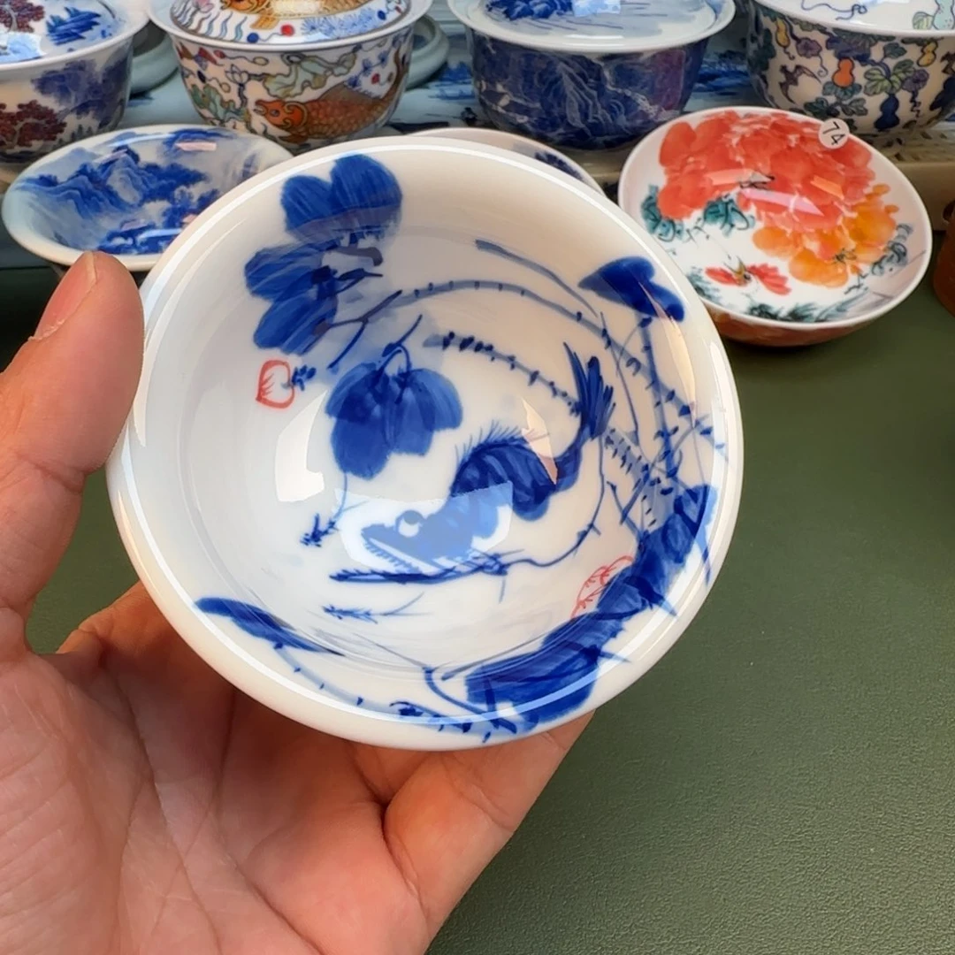 纯手工纯手绘茶具石头88