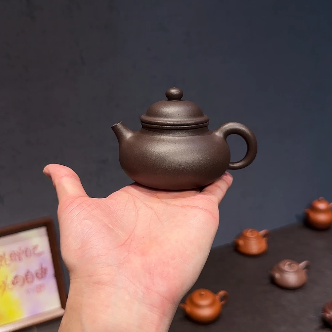 曹***桥茶壶紫砂容天 乌泥 160cc