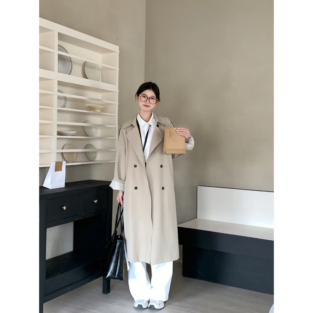 英伦风气质风衣外套女2025秋季新款高级感时尚气质休闲大衣爆款