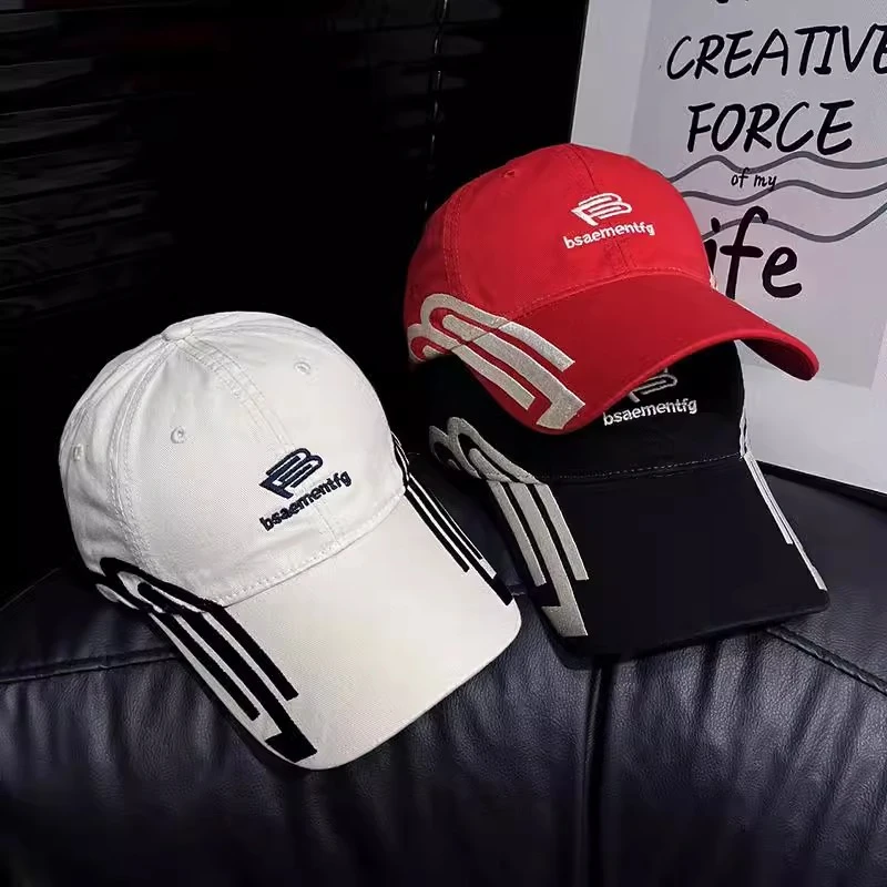 时尚高品质刺绣字母加深大头围棒球帽男女夏天遮阳帽街头鸭舌帽潮