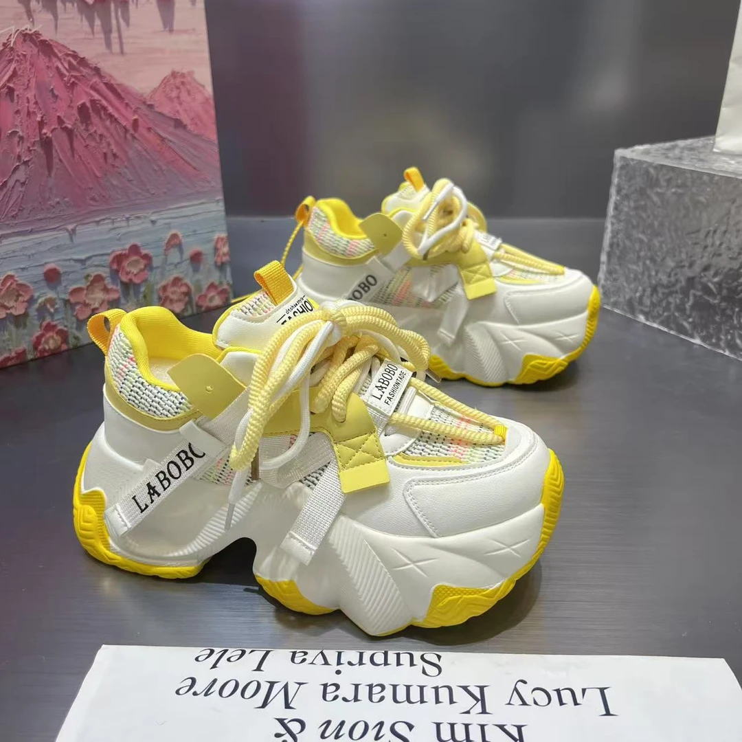 【五】爆款厚底老爹鞋女2025新款夏季多巴胺时尚百搭休闲运动鞋女