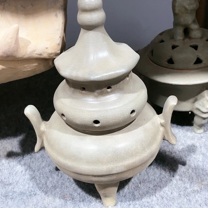 瓦当摆件摆件茶桌茶台陶瓷风****油