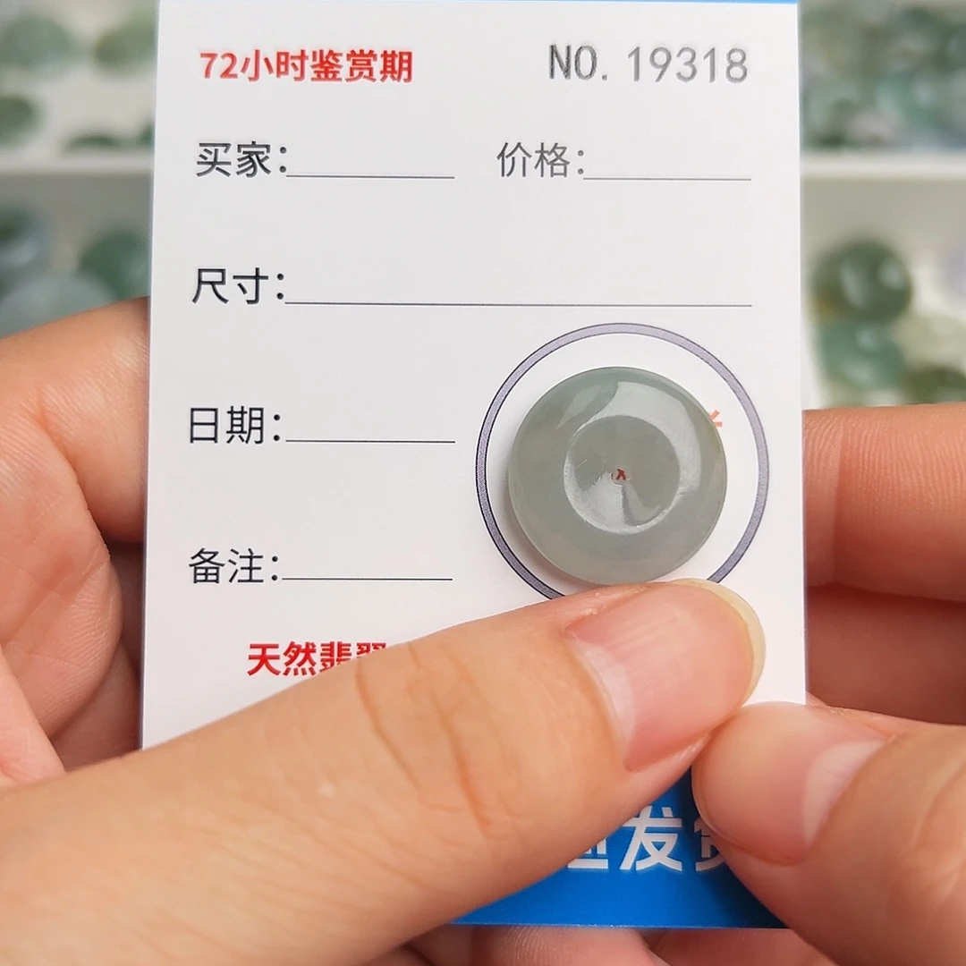 翡翠未镶嵌颈饰平安扣9318