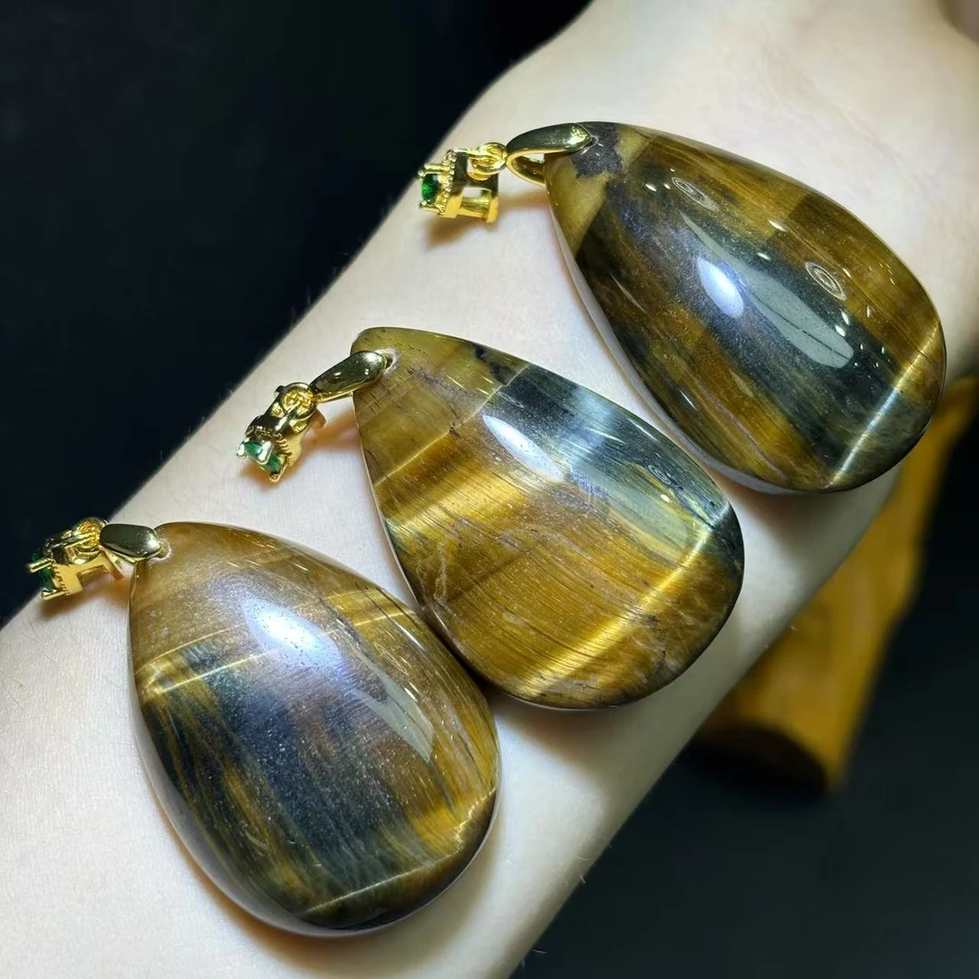 面面来财珠宝C11041-六彩明珠木变奇石水滴-配链子多样发其一