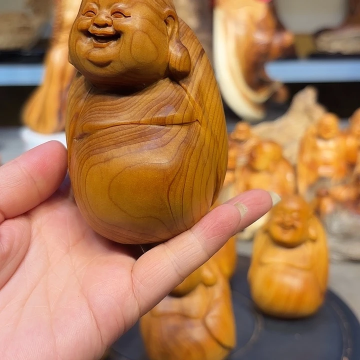 柏木太行崖柏弥勒佛