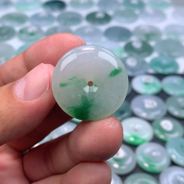 翡翠未镶嵌颈饰缅甸天然A货翡翠27.5-6.3