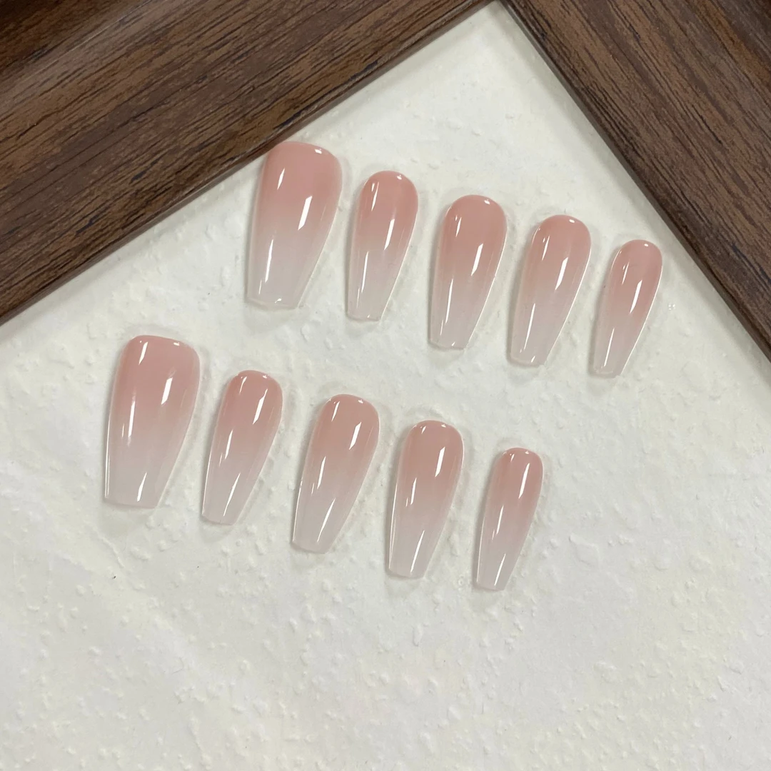 JDD【茉白云上】秋冬新款高级感显白法式轻奢纯手工穿戴甲片美甲