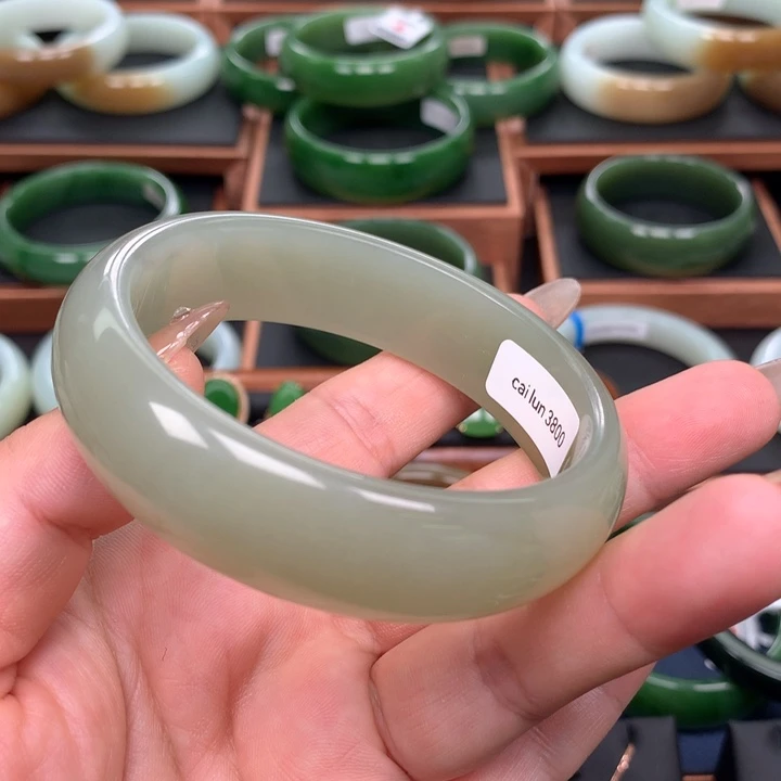 和田玉手镯未镶嵌6263圈口