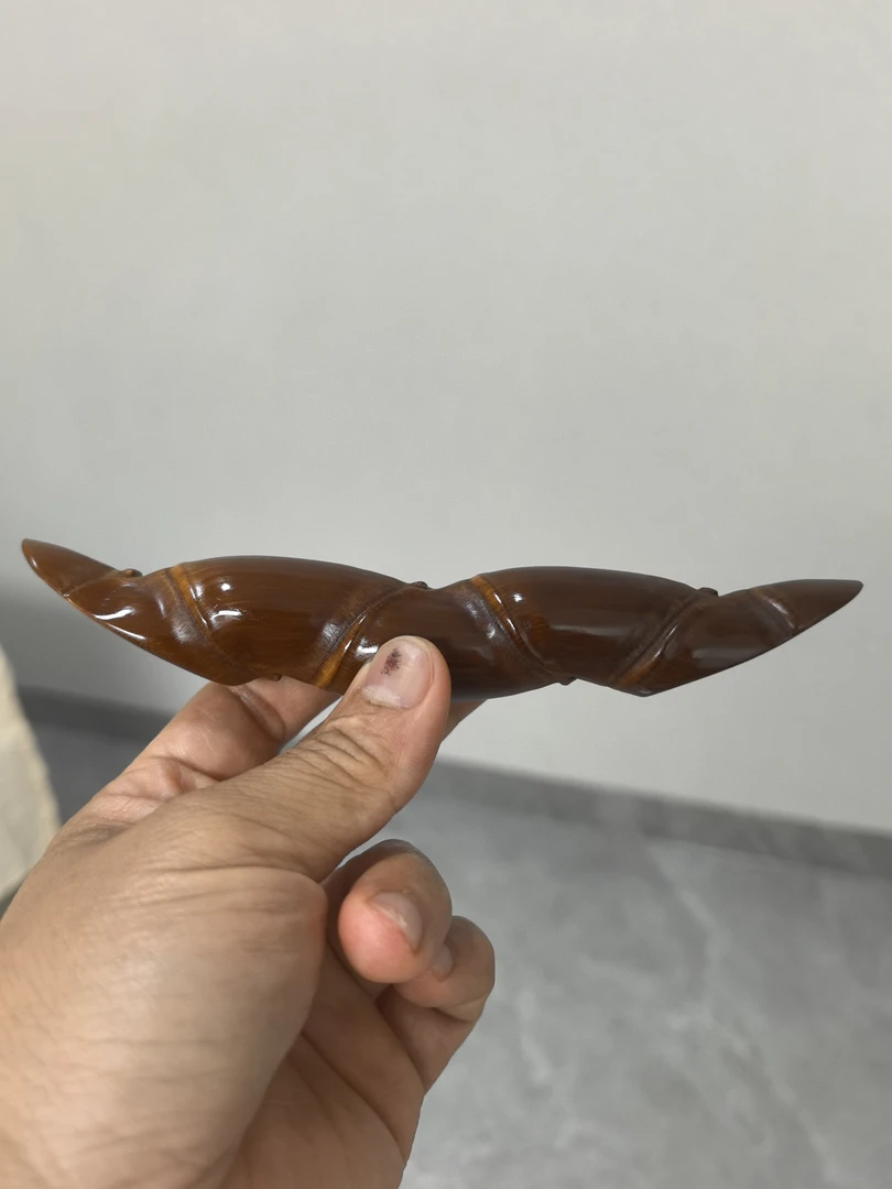 实心罗汉竹文玩手把件竹雕龟甲竹卷竹摆件