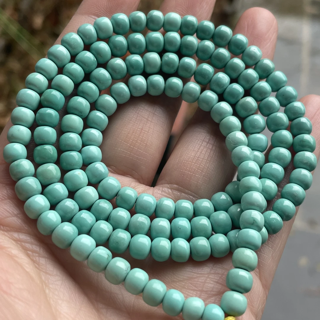原矿高瓷绿松石108颈链多圈手链DD-HNZO