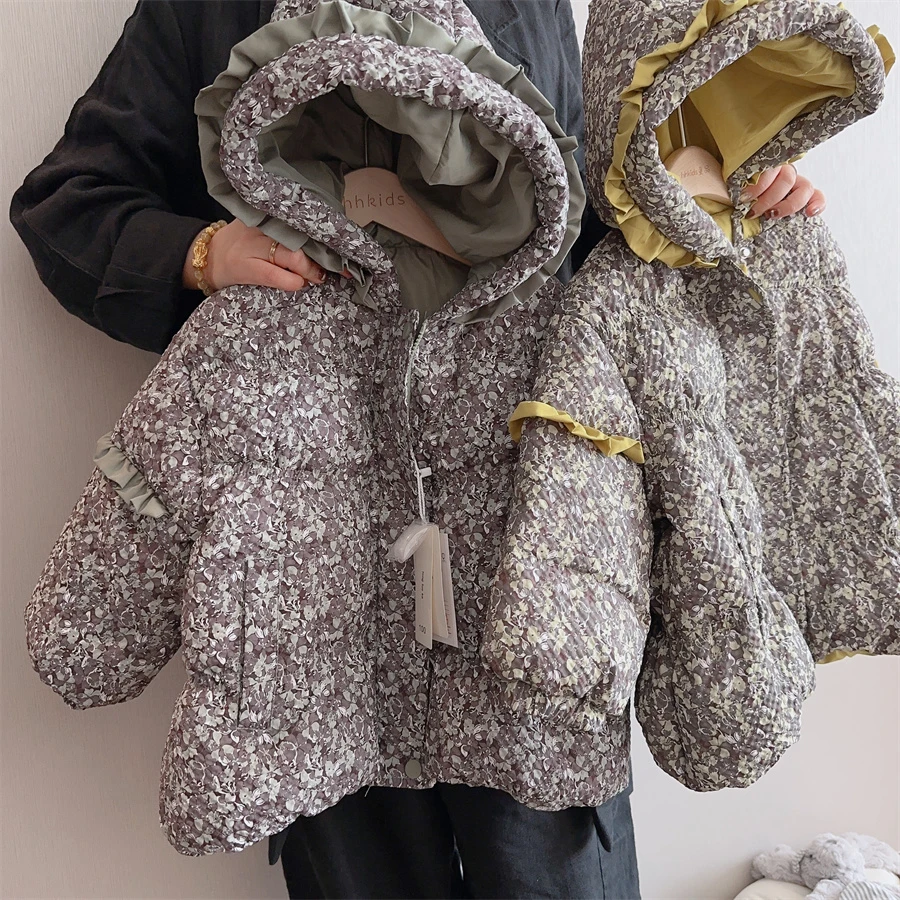 HHkids童装男女儿童棉服冬装2023新款宝宝洋气休闲加厚外套DMF330