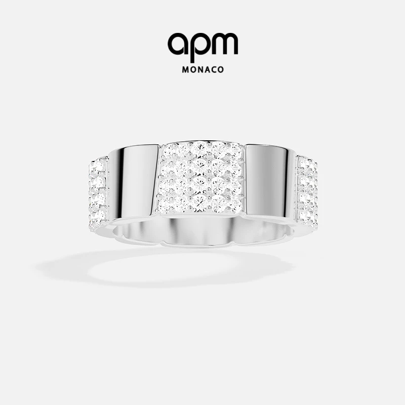 APM Monaco 精致密镶戒指生日礼物小众设计银饰送女友