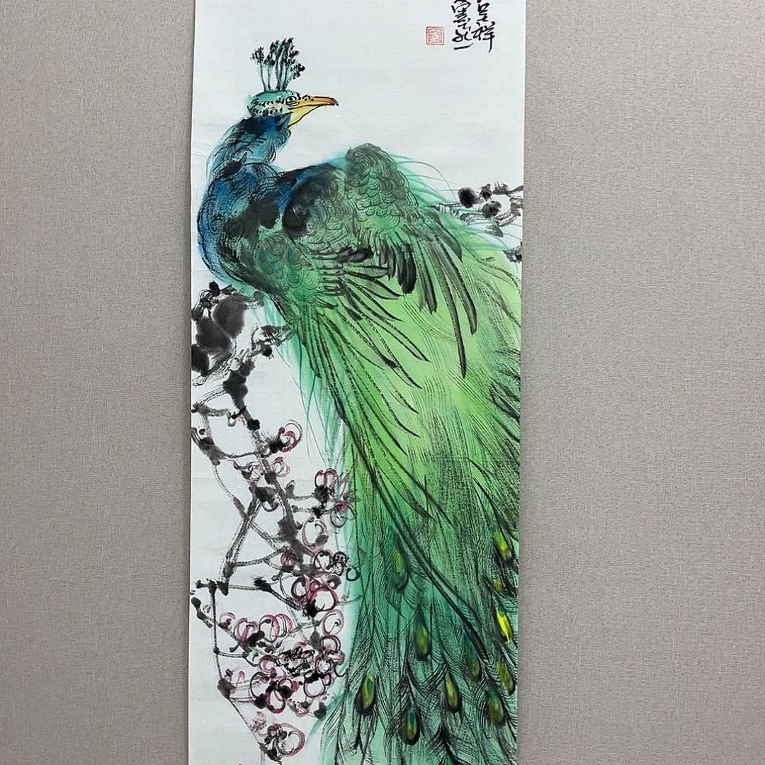 国画艺术家真人手绘