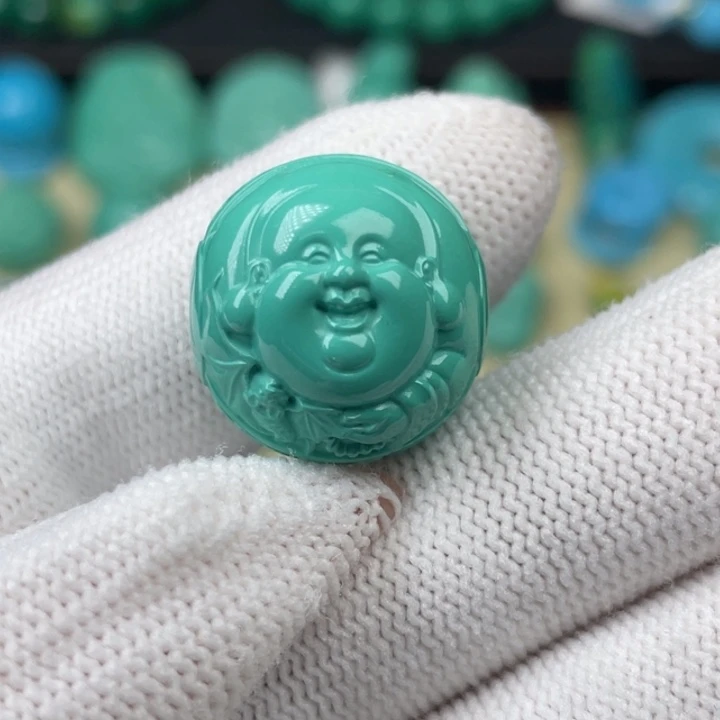 高瓷绿18.8mm财迷圆珠