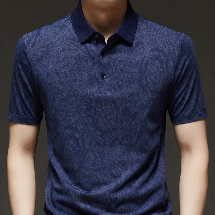 Louis Fordea/路易弗狄POLO衫男士透气夏季翻领男装休闲短袖衬衫