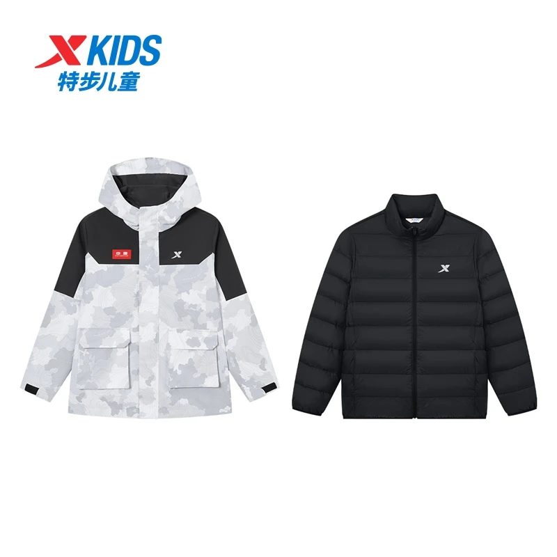 【新品】特步秋季新款保暖连帽男女通用上衣两件套时尚6753251C9056