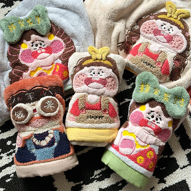 富婆立体绒干发巾珊瑚绒毛巾吸水力洗脸家用成人不易掉毛柔软可爱