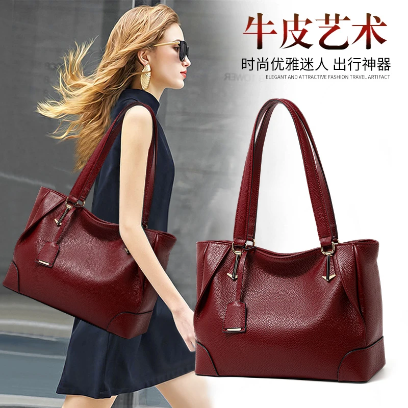 女士包包欧美复古简约条纹气质单肩包撞色妈妈包单肩