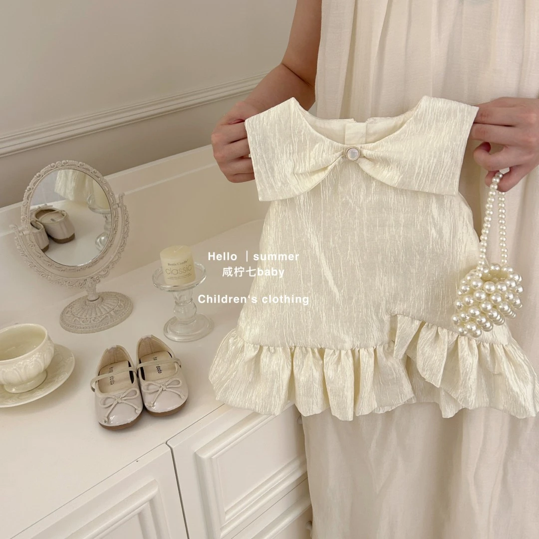 【咸柠七】原创富家千金感裙子夏周岁礼服2025新款女童宝宝公主裙