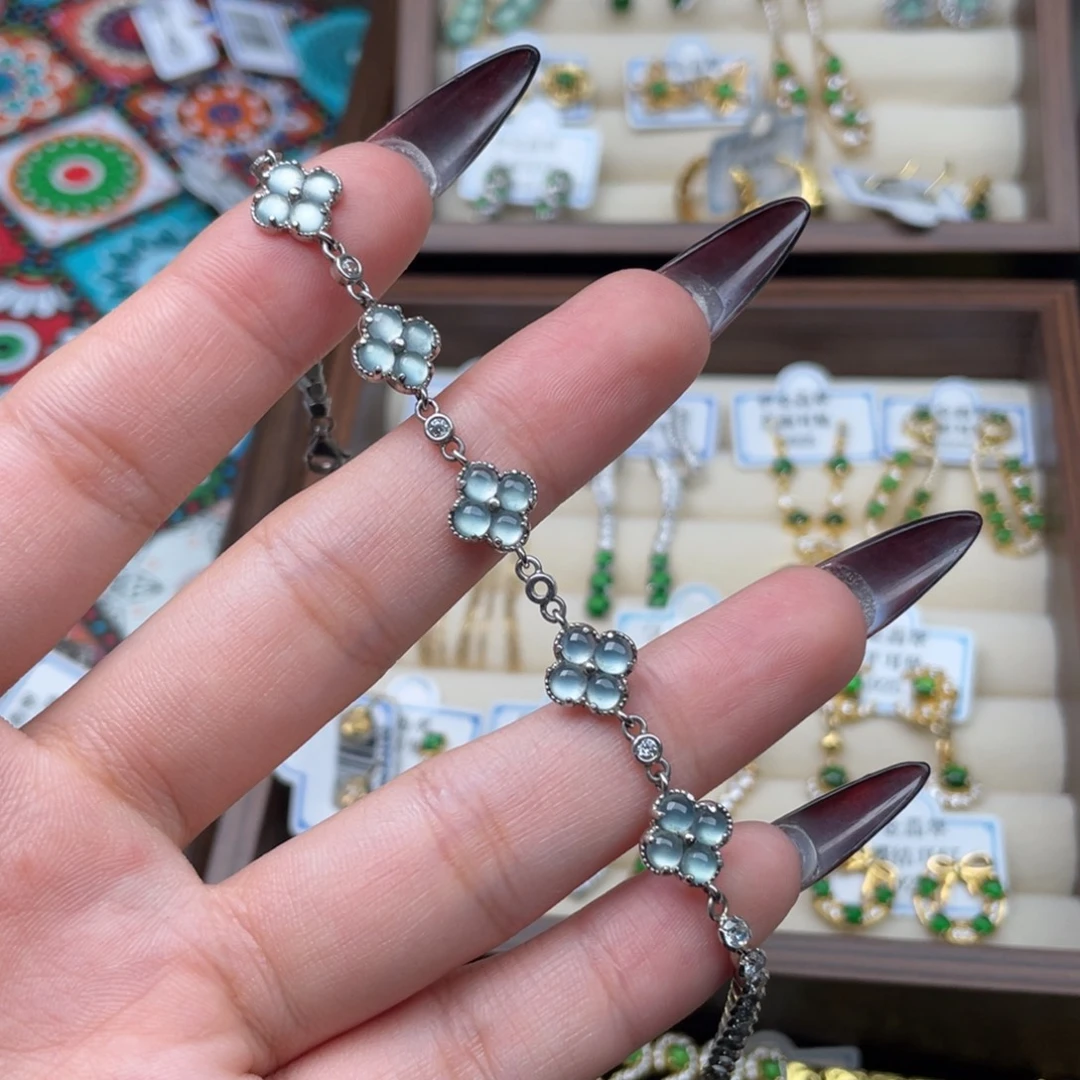 翡翠银S925镶嵌颈饰