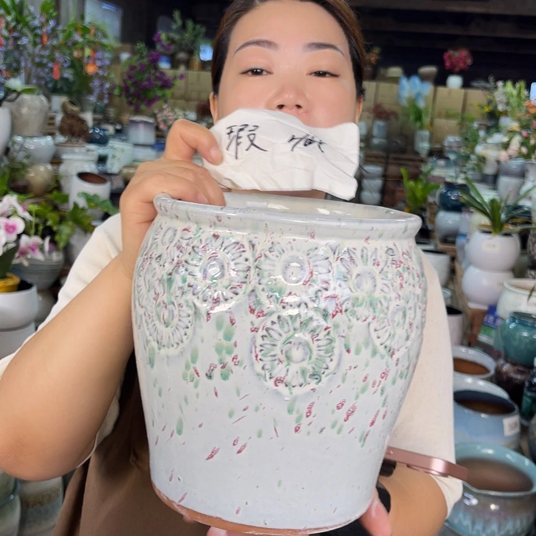 紫砂花盆高度20口径18瑕疵