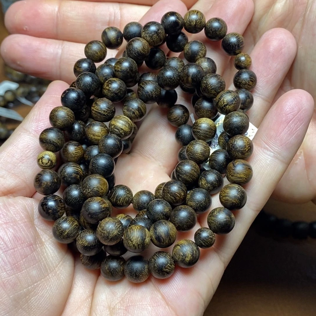 沉香手串大*板越南芽庄白奇楠爆满虎斑0.8珍藏级