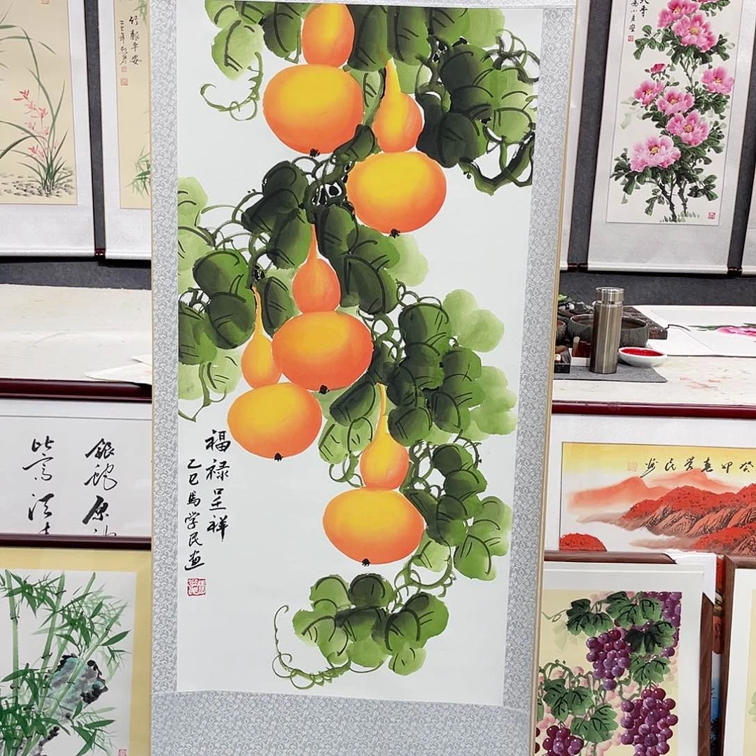 国画银**裹手绘画绘画作品