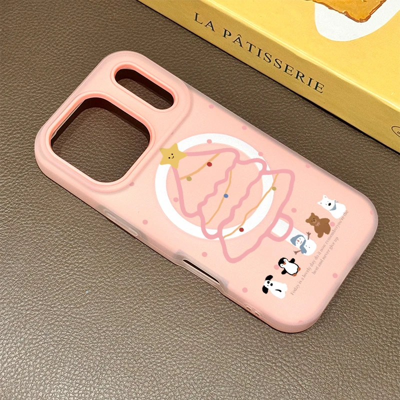 可爱圣诞小动物适用iPhone17promax苹果手机壳16磁吸13/14新款11