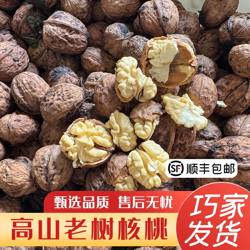 2025新鲜老树核桃现摘现发青皮薄壳核桃顺丰包邮