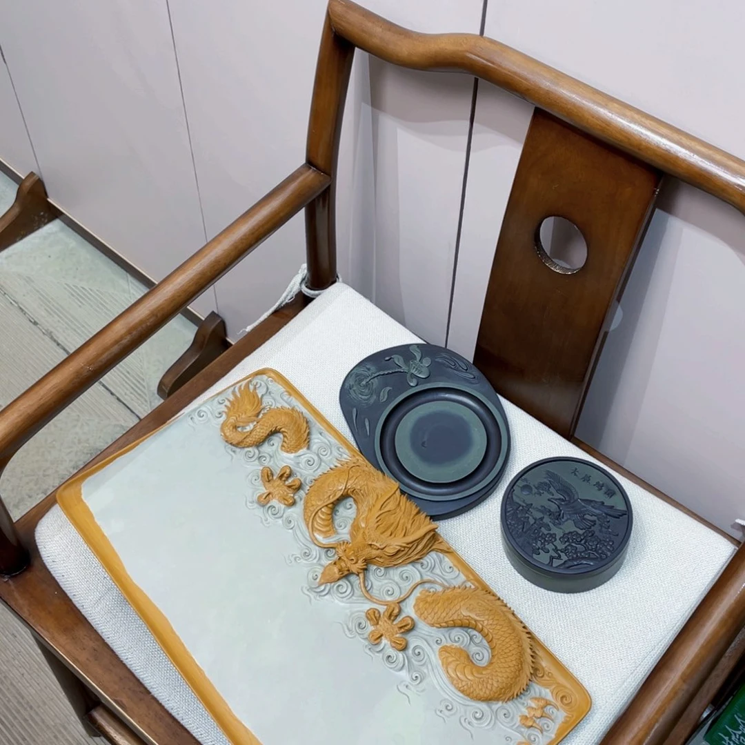 龙茶盘精品雕刻手工