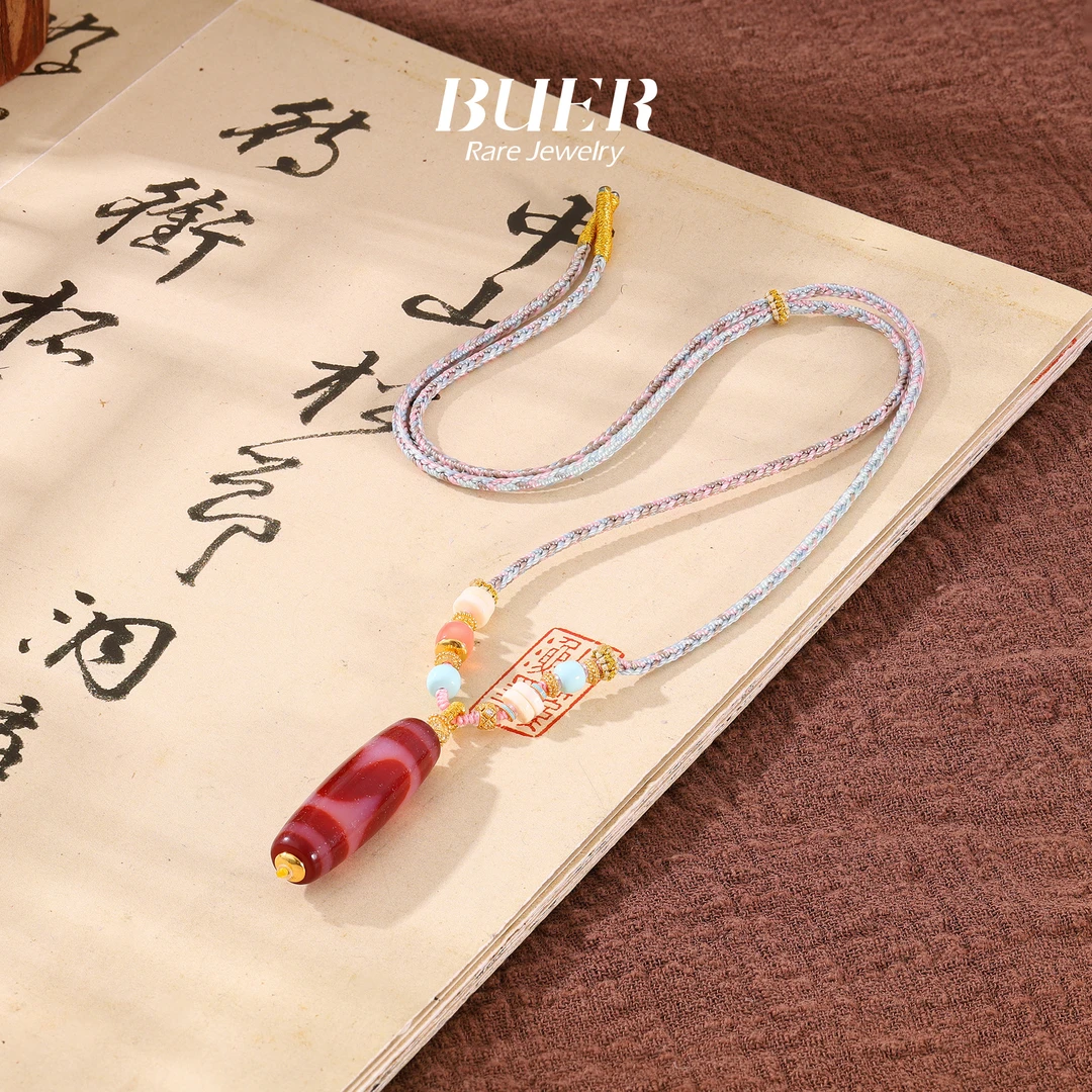 【不二】红肉虎牙珠珠DIY编绳项链 (多样性发)
