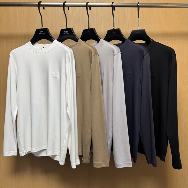 【爵派尔出品】CK743莫棉净版小标长袖T