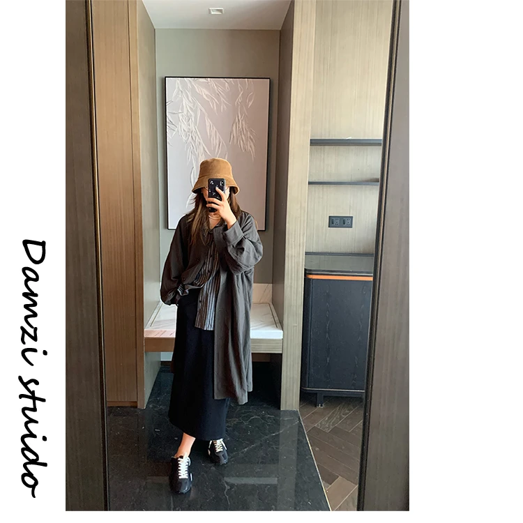 DA麦子“女作家”随性薄款风衣外套女 MZ2104作家
