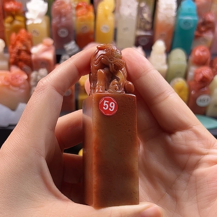 寿山石印石手工定制2.5厘米，麒麟，包刻