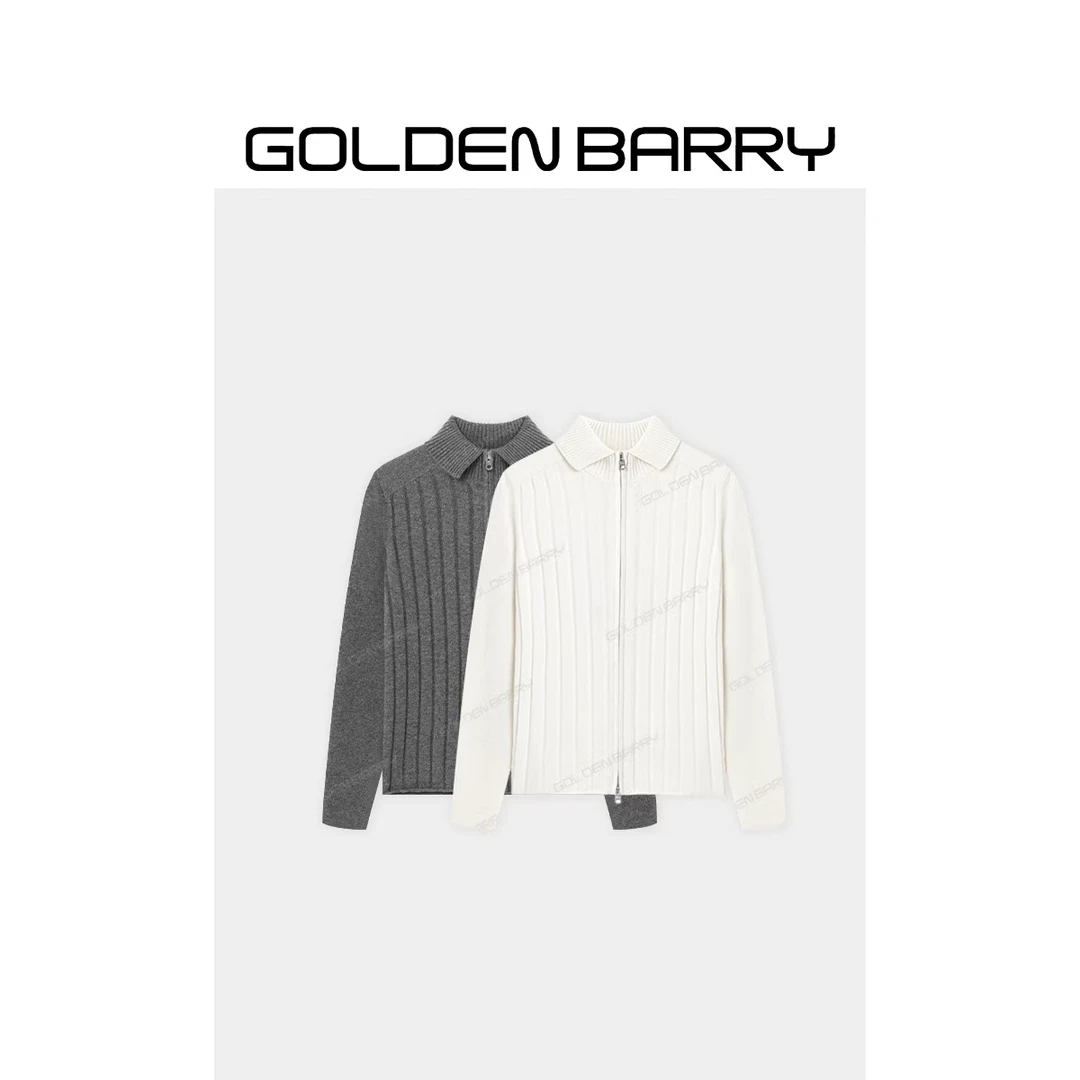 GOLDENBARRY|243153麻花纹羊绒开衫